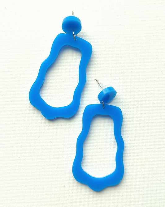 Cobalt SNOWY earrings