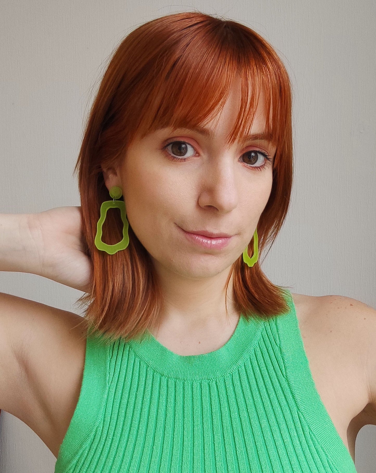 Lime SNOWY earrings