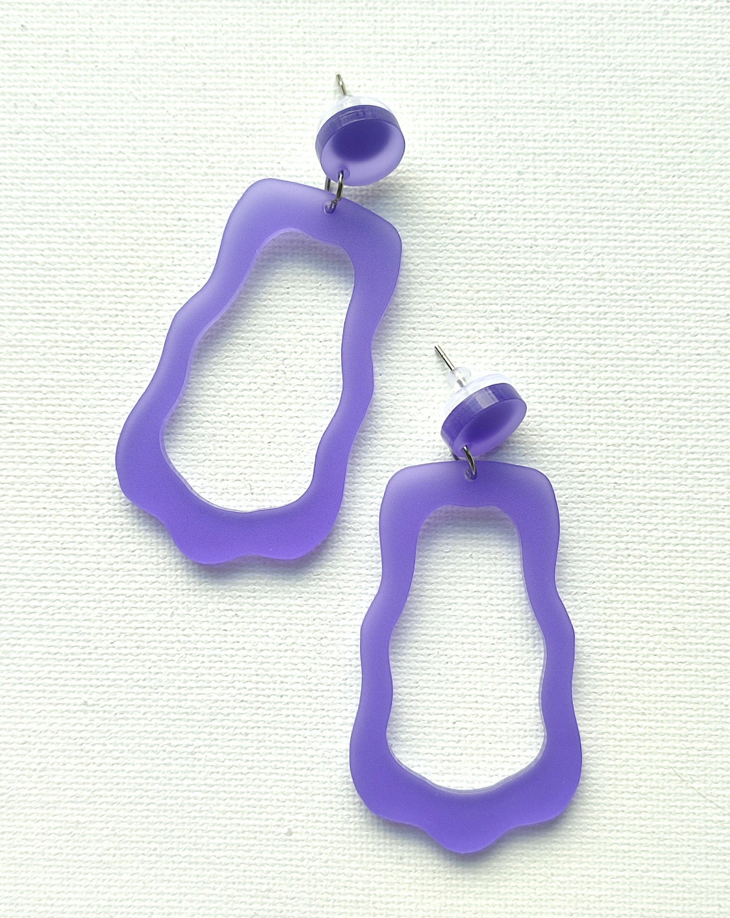 Purple SNOWY earrings