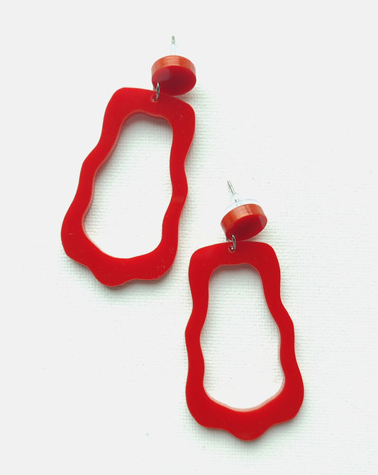 Red SNOWY earrings