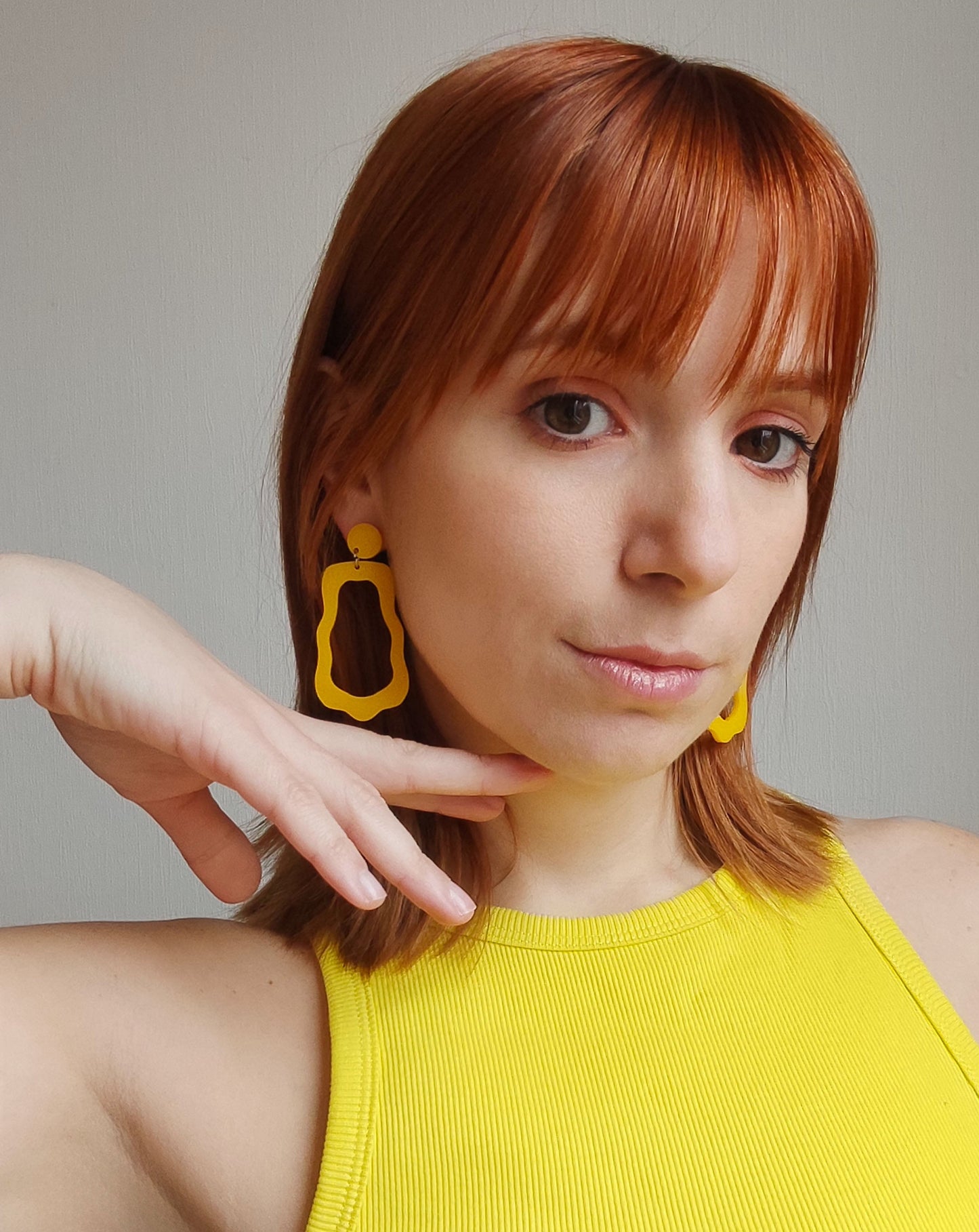 Yellow SNOWY earrings