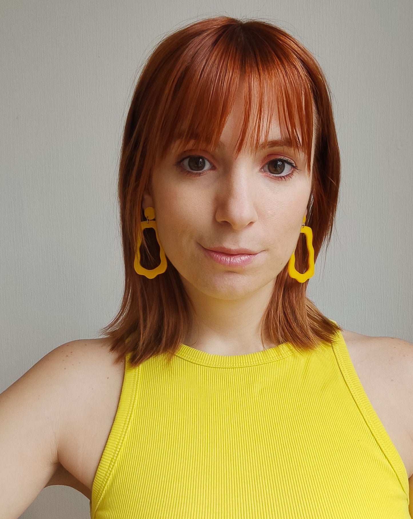 Yellow SNOWY earrings