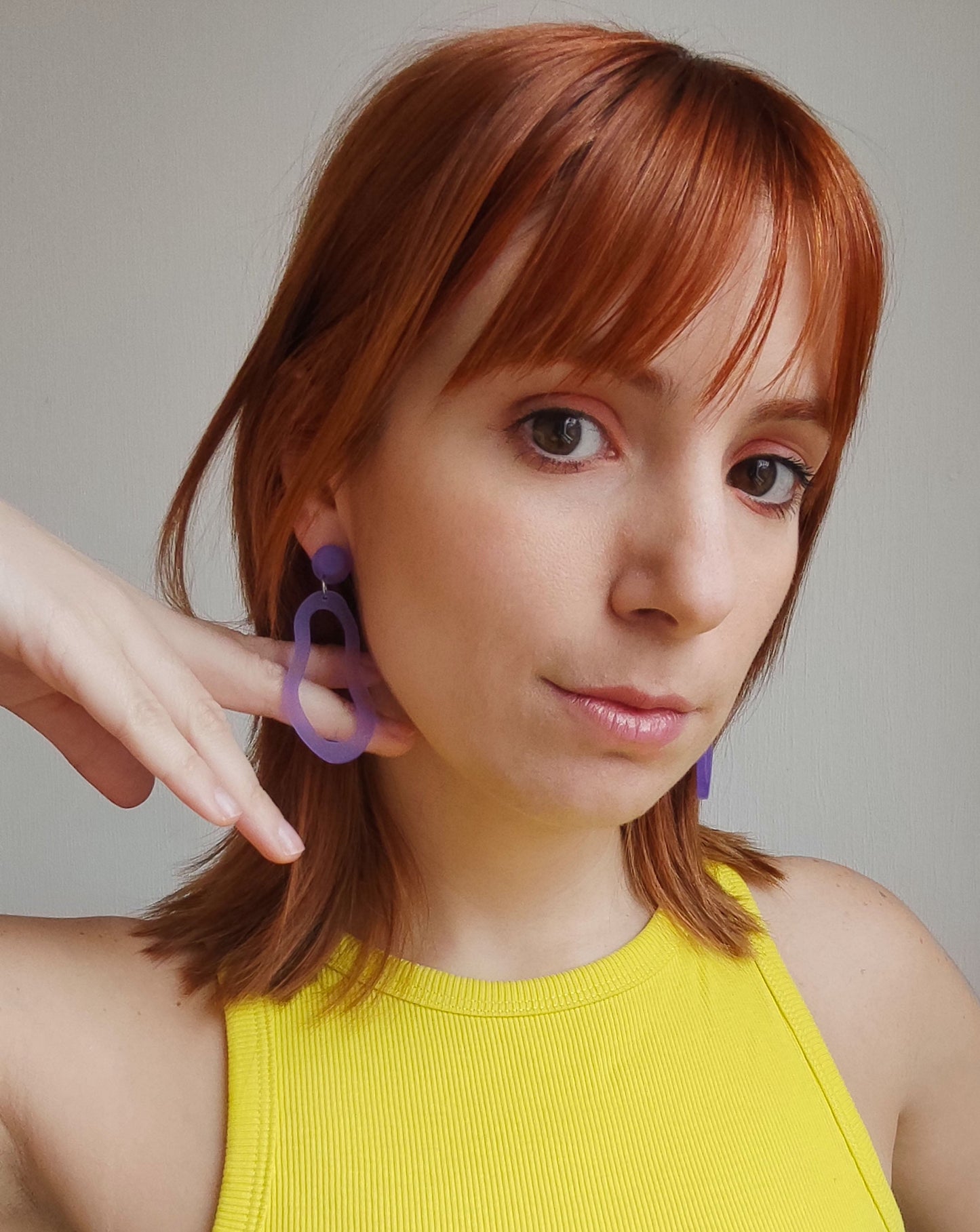 Purple TEAR earrings