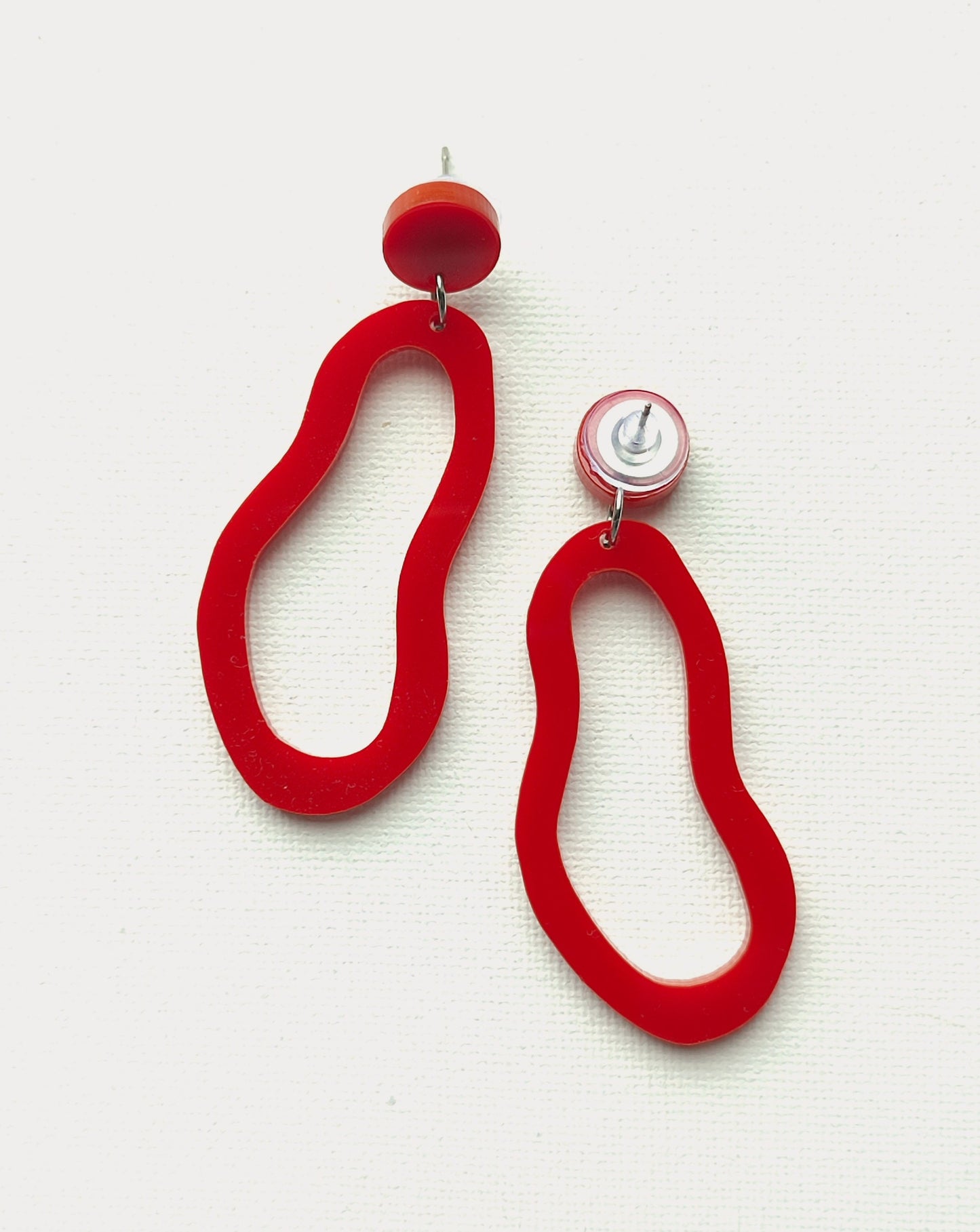 Red TEAR earrings