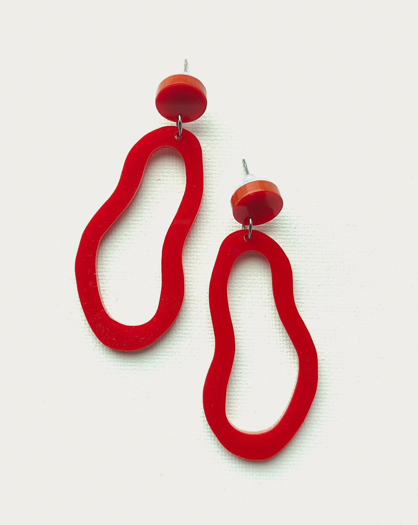 Red TEAR earrings