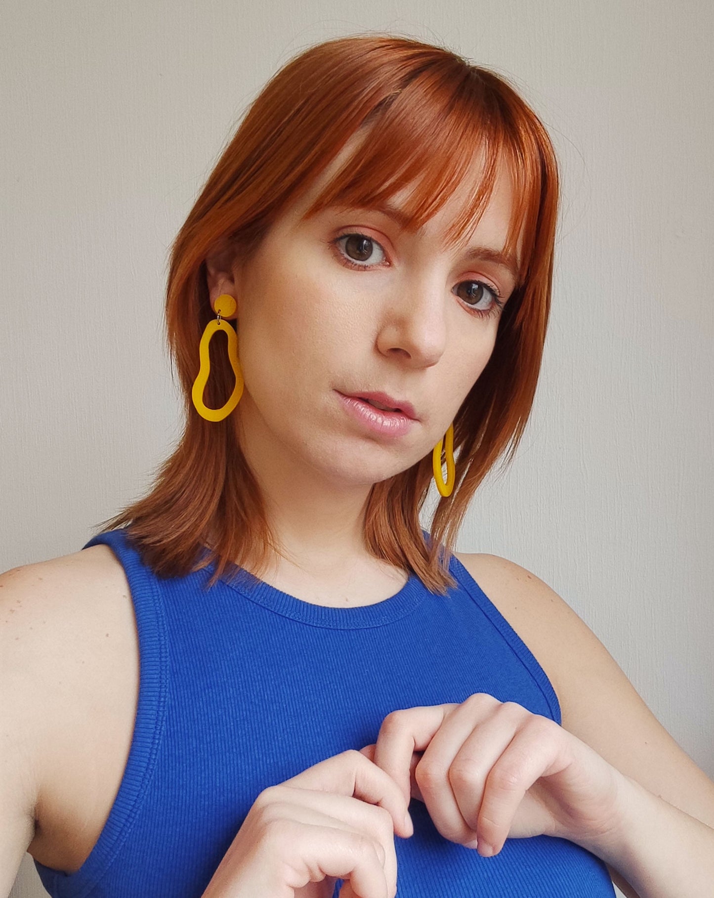 Yellow TEAR earrings